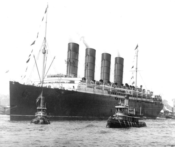 De oceaanstomer Lusitania