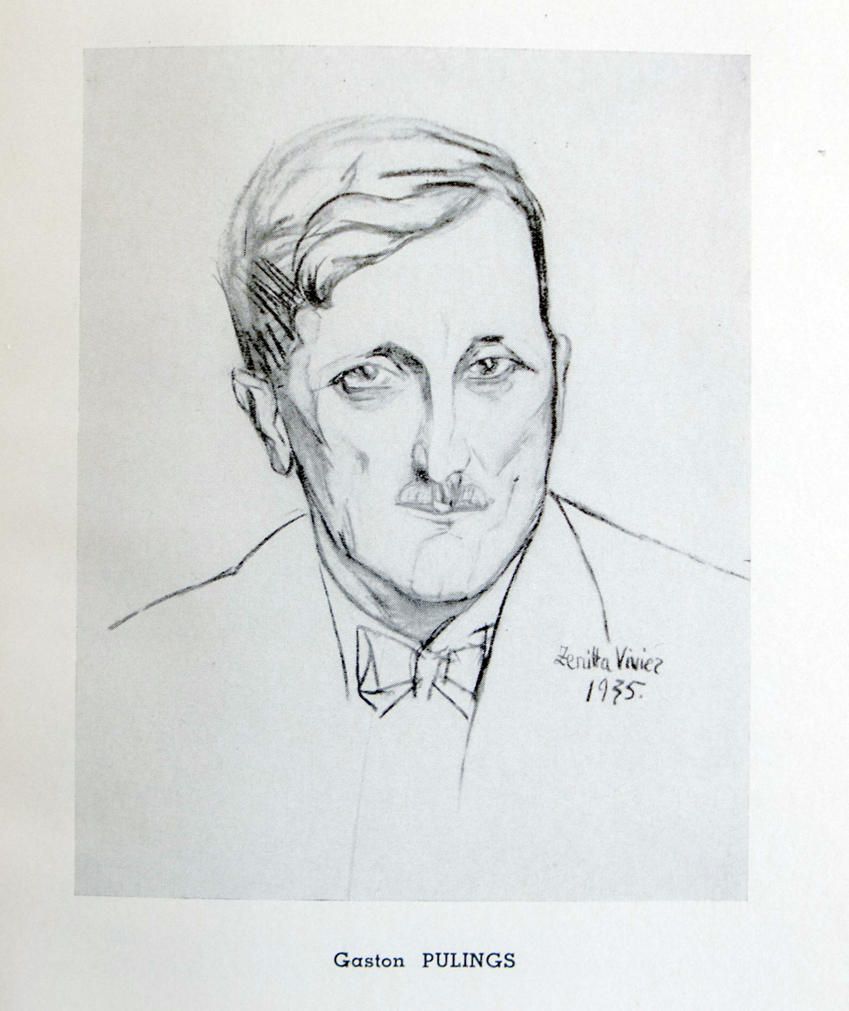 Portrait de Gaston Pulings, directeur des Services de la Questure du Snat (1935), Zenitta Tazieff-Vivier