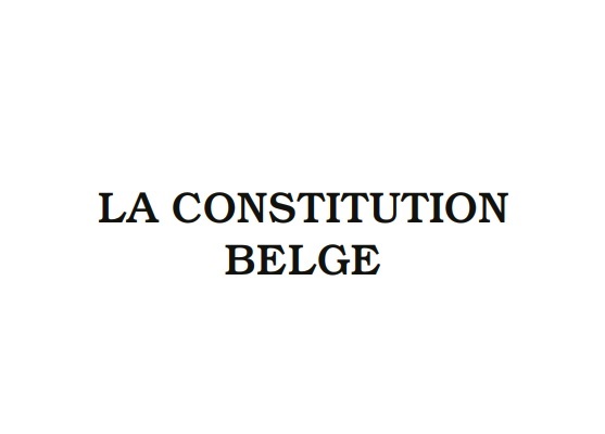 La Constitution belge - 2022