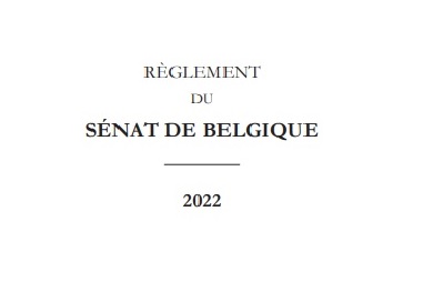 Rglement du Snat de Belgique - 2022