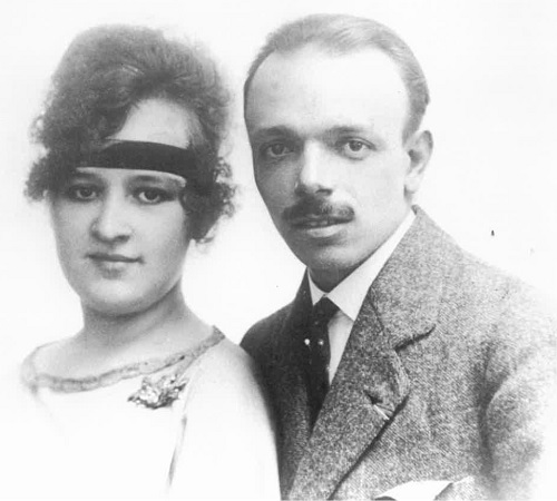 Fernand Dustin lors de son mariage avec Gabrielle Gossez le 12 juin 1920