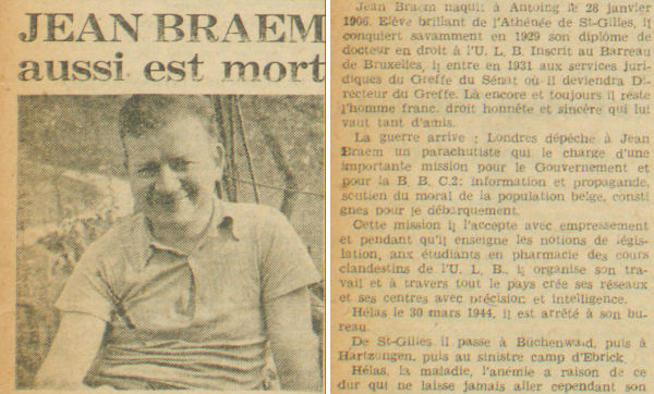 Un article à la mémoire de Jean Braem dans Front. Hebdomadaire belge de la résistance