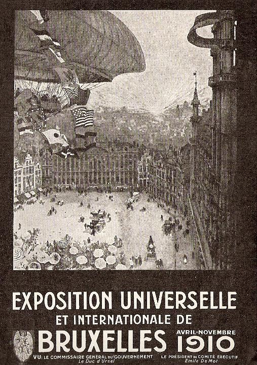 Affiche pour l'exposition universelle de 1910  Bruxelles