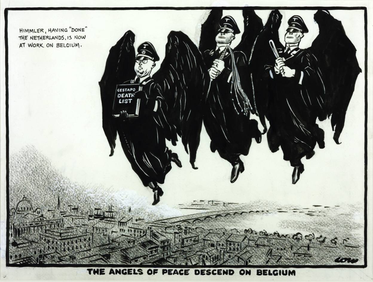 The Angels of Peace Descend on Belgium, publié en 1944, dans le journal londonien The Evening Standard