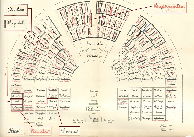 Le dernier plan de la salle de l'hémicycle du Sénat avant l'invasion allemande - 1937