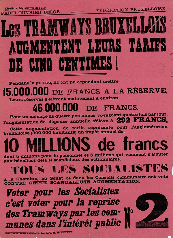 Verkiezingsaffiches 1919 - Archief Stad Brussel