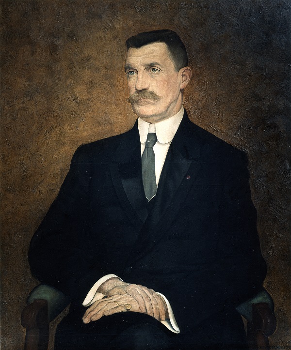 Portret van Prosper Poullet door G. Van de Woestijne