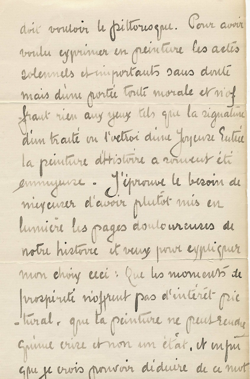 Lettre de Jacques de Lalaing  un snateur