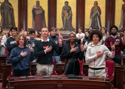 Scholierenparlement in de Senaat