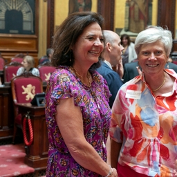 Portret van Christine Defraigne onthuld in de Senaat