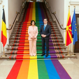 Président de la république de Macédoine du Nord visite le Sénat