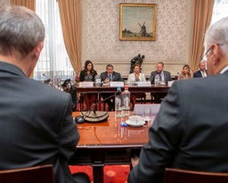 Amerikaanse parlementaire delegatie op bezoek in de Senaat