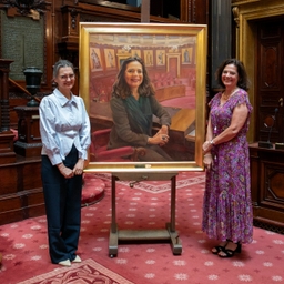 Portret van Christine Defraigne onthuld in de Senaat