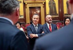 Visite du président du Parlement albanais