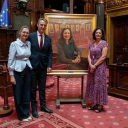 Portret van Christine Defraigne onthuld in de Senaat