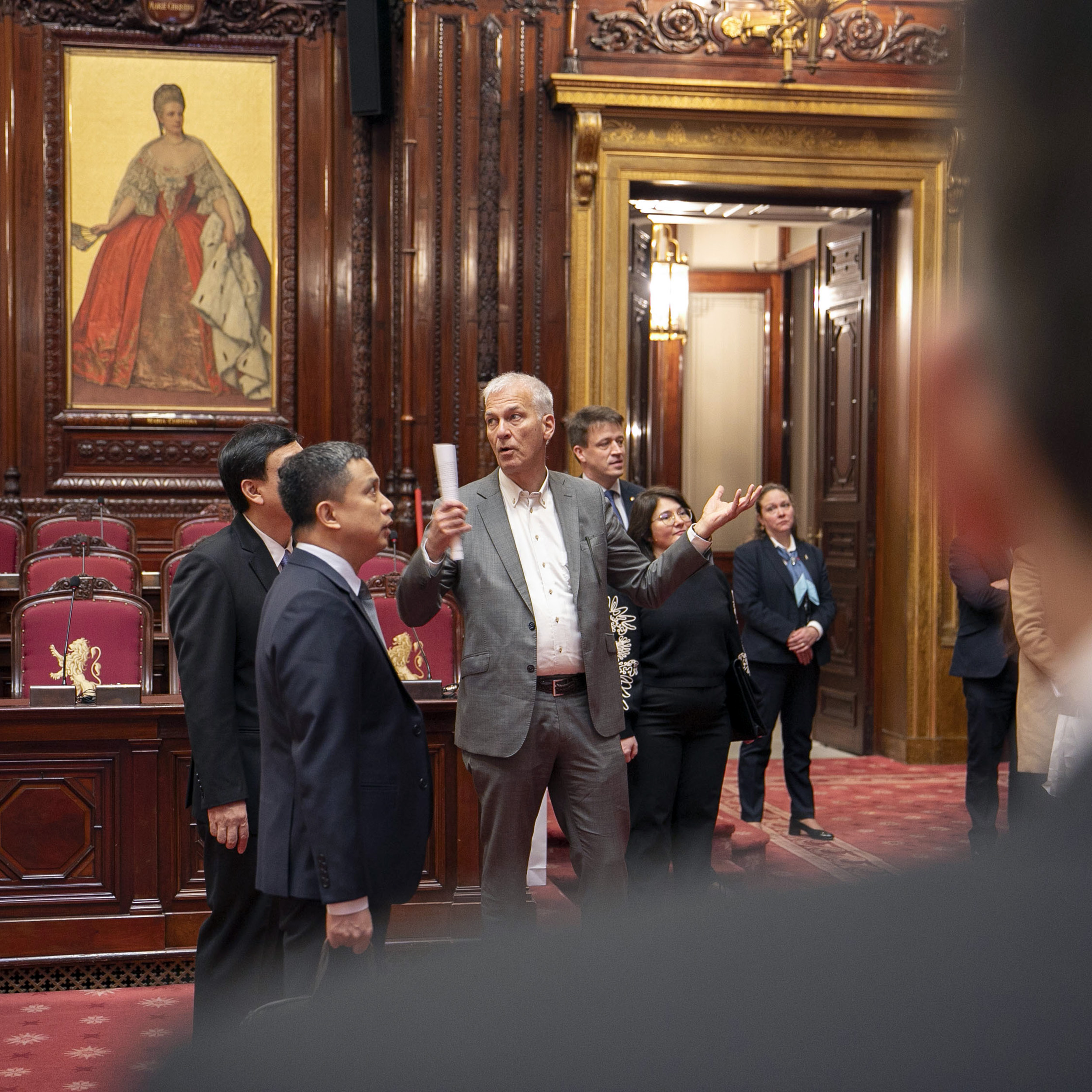  Vietnamese delegatie op bezoek in de Senaat